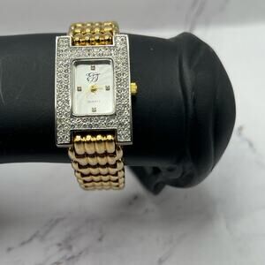 Vintage EJ (Ernest Jones) gold tone and rhinestone watch